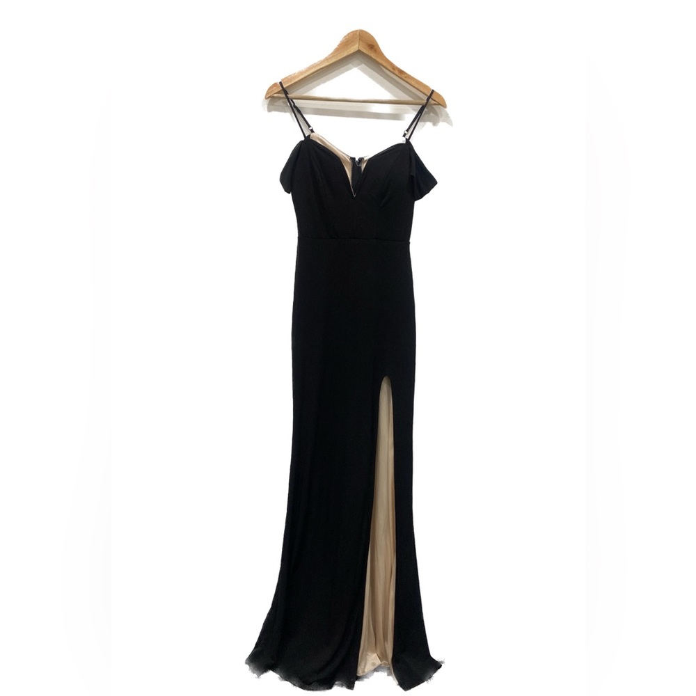 City Studios Black Off-The-Shoulder Gown